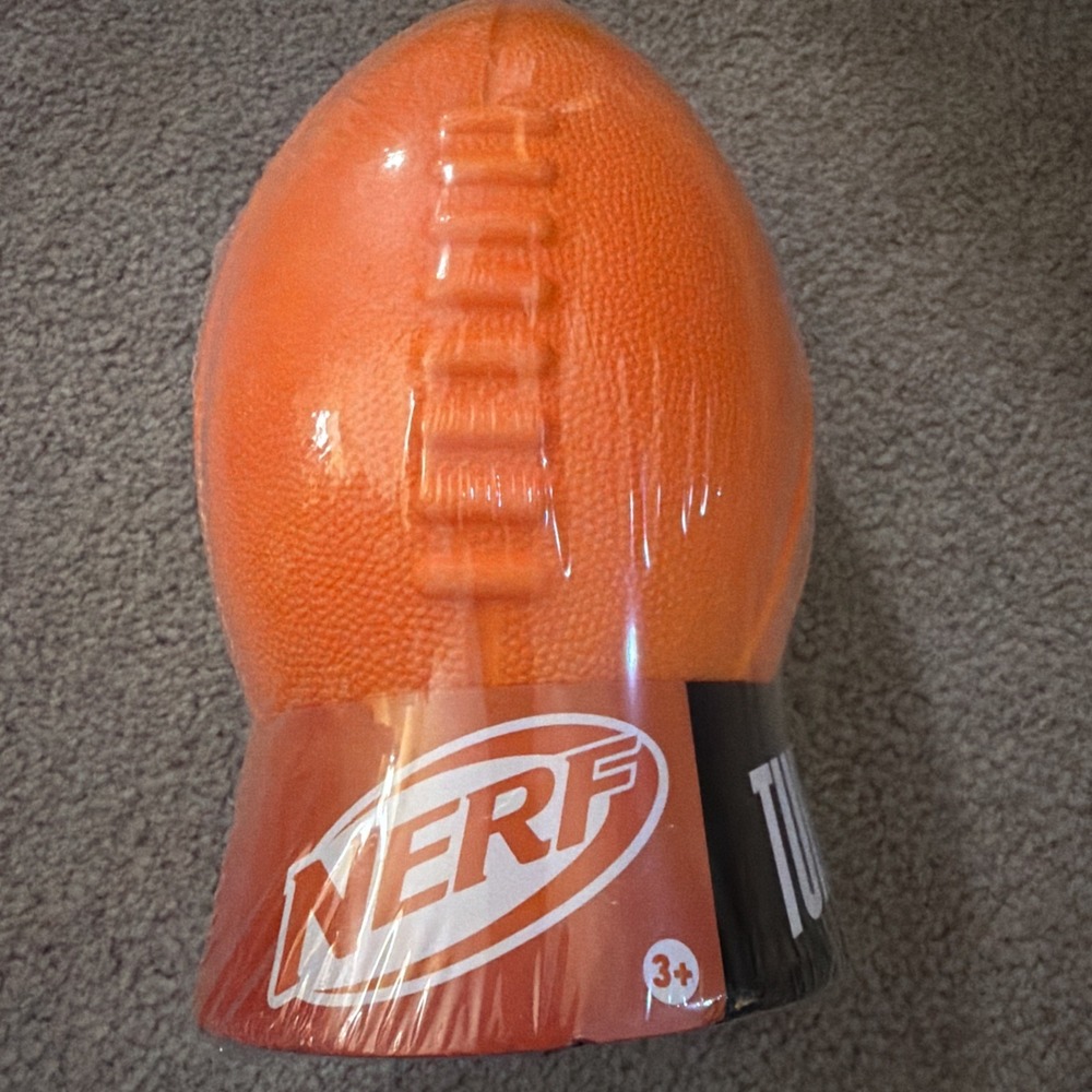 NERF Football Turbo Jr. Two Tone Orange & Gray Hasbro NEW